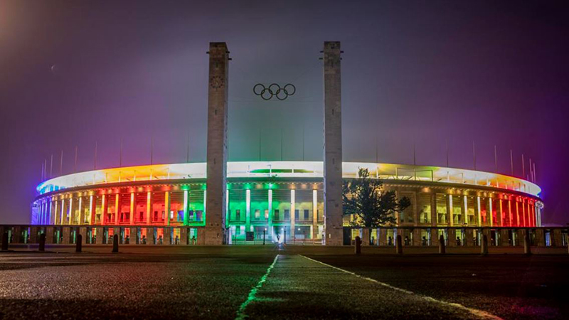 Kwalificatie in het Olympiastadion in Berlijn
