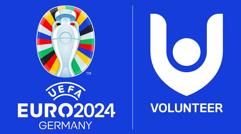 Logo voor vrijwilligers van het EK 2024
